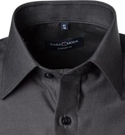 Casamoda Hemd 008070/706 Kurzarmhemd, Comfort Fit, Chambray, Anthrazit meliert, Dunkelgrau -hemdenverkauf 313089 norm2