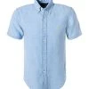 Polo Ralph Lauren kurzarm Hemd 710744918/005 Kurzarmhemd, Slim Fit, Reines Leinen, Hellblau, Blau