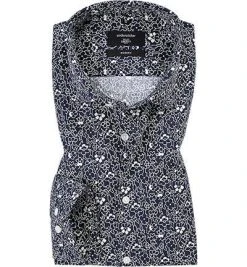 Seidensticker Hemd 119620/19 Modern Fit, Baumwolle, Navy-weiß gemustert, Blau