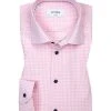 ETON Hemd 2068/00886/51 Super Slim Fit, Popeline, Weiß-rosa kariert, Rosa