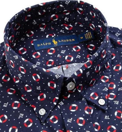 Polo Ralph Lauren Hemd 710740791/001 Popeline, Dunkelblau gemustert, Marine 2 Polo Ralph Lauren Hemd 710740791/001 Popeline, Dunkelblau gemustert, Marine – Bild 2