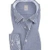 Jacques Britt Hemd Mesina Mix 561030/19 Slim Fit, Baumwolle, Dunkelblau kariert, Dunkelblau