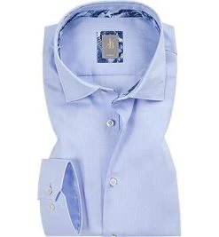 Jacques Britt Hemd Como Mix 561080/11 Slim Fit, Baumwolle, Blau meliert, Hellblau