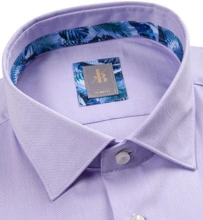 Jacques Britt Hemd Como Mix 561080/80 Slim Fit, Baumwolle, Flieder meliert, Flieder 2 Jacques Britt Hemd Como Mix 561080/80 Slim Fit, Baumwolle, Flieder meliert, Flieder – Bild 2