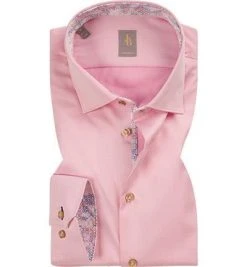 Jacques Britt Hemd Como Mix 531010/40 Custom Fit, Twill, Rosa meliert, Rosa