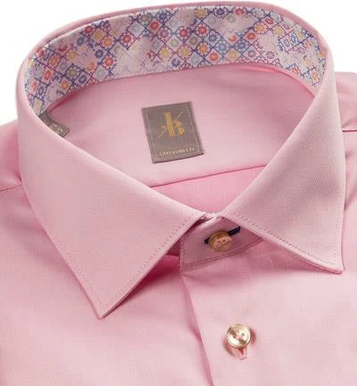 Jacques Britt Hemd Como Mix 531010/40 Custom Fit, Twill, Rosa meliert, Rosa 2 Jacques Britt Hemd Como Mix 531010/40 Custom Fit, Twill, Rosa meliert, Rosa – Bild 2