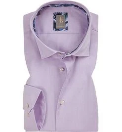 Jacques Britt Hemd Como Mix 531080/80 Custom Fit, Baumwolle, Flieder meliert, Flieder