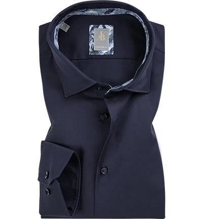 Jacques Britt Hemd Como Mix 531080/19 Custom Fit, Baumwolle, Nachtblau, Dunkelblau 1 Jacques Britt Hemd Como Mix 531080/19 Custom Fit, Baumwolle, Nachtblau, Dunkelblau