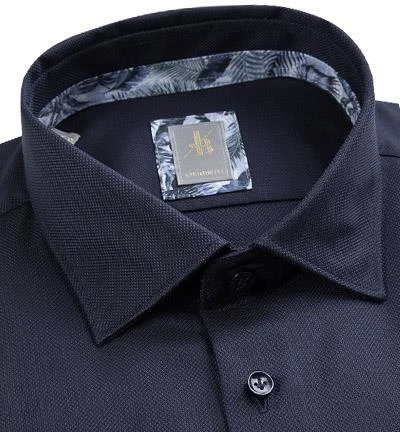 Jacques Britt Hemd Como Mix 531080/19 Custom Fit, Baumwolle, Nachtblau, Dunkelblau 2 Jacques Britt Hemd Como Mix 531080/19 Custom Fit, Baumwolle, Nachtblau, Dunkelblau – Bild 2