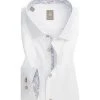 Jacques Britt Hemd Cosmo Mix 561010/01 Slim Fit, Twill, Weiß