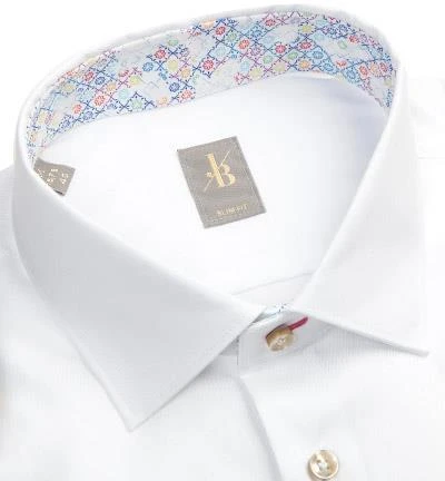 Jacques Britt Hemd Cosmo Mix 561010/01 Slim Fit, Twill, Weiß 2 Jacques Britt Hemd Cosmo Mix 561010/01 Slim Fit, Twill, Weiß – Bild 2