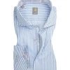 Jacques Britt Hemd Roma Mix 561020/11 Slim Fit, Twill, Hellblau gestreift, Blau