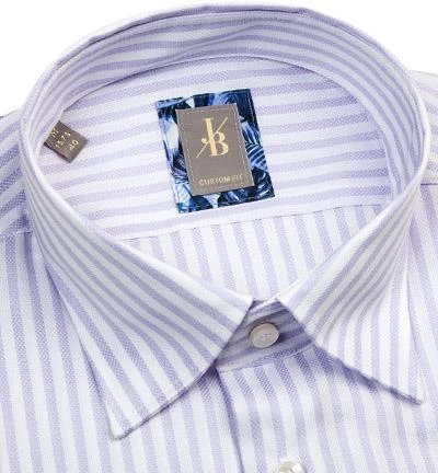 Jacques Britt Hemd Messina Mix 5610/80 Slim Fit, Baumwolle, Weiß-flieder gestreift, Flieder 2 Jacques Britt Hemd Messina Mix 5610/80 Slim Fit, Baumwolle, Weiß-flieder gestreift, Flieder – Bild 2