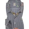 Jacques Britt Hemd Como 561070/19 Slim Fit, Popeline, Nachtblau-weiß gestreift, Dunkelblau