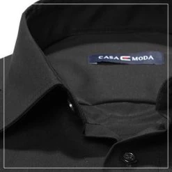CasaModa Comfort Fit Kent EL 006059/800 Hemd, Popeline, Extra langer Arm, Schwarz