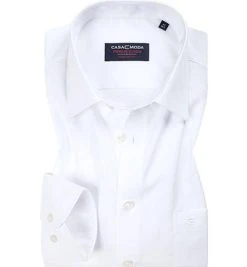 CasaModa Comfort Fit Kent EL 006052/0 Hemd, Popeline, Extra langer Arm, Weiß, Weiss