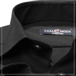 CasaModa Comfort Fit Kent EL 006052/800 Hemd, Baumwolle, Extra langer Arm, Schwarz