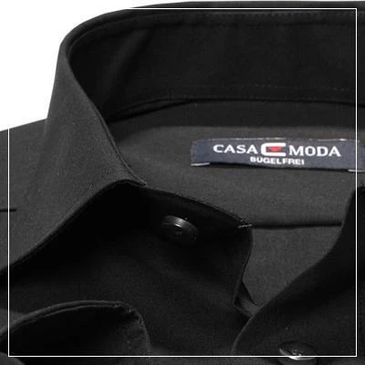 CasaModa Comfort Fit Kent EL 006052/800 Hemd, Baumwolle, Extra langer Arm, Schwarz 1 CasaModa Comfort Fit Kent EL 006052/800 Hemd, Baumwolle, Extra langer Arm, Schwarz