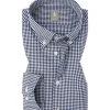Jacques Britt Hemd Treviso WP 551020/19 Perfect Fit, Oxford, Dunkelblau kariert, Dunkelblau