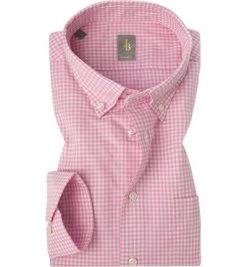 Jacques Britt Hemd Treviso WP 551020/40 Perfect Fit, Oxford, Rosa kariert, Rosa
