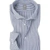 Jacques Britt Hemd Siena 551010/19 Perfect Fit, Oxford, Dunkelblau gestreift, Marine