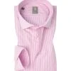 Jacques Britt Hemd Siena 551010/40 Perfect Fit, Oxford, Rosa gestreift, Rosa