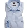 BOSS Hemd Mypop 50393092/460 Slim Fit, Baumwolle, Hellblau, Blau