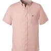 LACOSTE Hemd B.D. CH4991/ADY Kurzarmhemd, Regular Fit, Reines Leinen, Altrosa, Rose