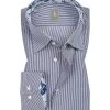 Jacques Britt Hemd Messina Mix 531160/19 Custom Fit, Popeline, Dunkelblau gestreift, Dunkelblau