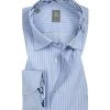 Jacques Britt Hemd Messina Mix 561160/15 Slim Fit, Popeline, Blau gestreift, Blau