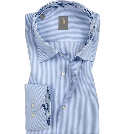 Jacques Britt Hemd Messina Mix 561160/15 Slim Fit, Popeline, Blau gestreift, Blau 1 Jacques Britt Hemd Messina Mix 561160/15 Slim Fit, Popeline, Blau gestreift, Blau