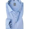 Jacques Britt Hemd Como Mix 561150/11 Slim Fit, Popeline, Hellblau, Blau