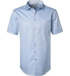 Jacques Britt Hemd Como Mix 531011/11 Kurzarmhemd, Custom Fit, Twill, Hellblau