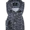 Seidensticker Hemd 319620/19 Comfort Fit, Popeline, Nachtblau gemustert, Blau