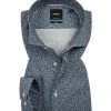 Strellson Hemd Sereno 30014444/401 Slim Fit, Popeline, Blau gemustert, Blau