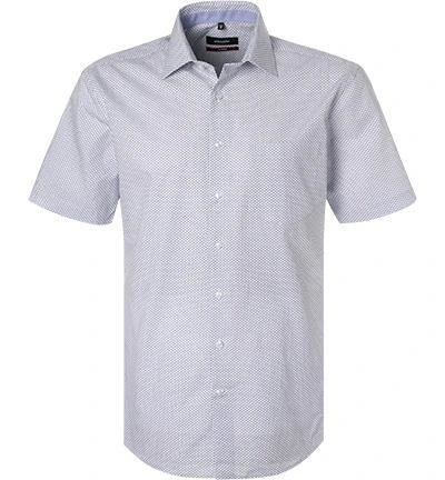 Seidensticker Hemd 119829/13 Kurzarmhemd, Modern Fit, Baumwolle, Weiß gemustert, Blau 1 Seidensticker Hemd 119829/13 Kurzarmhemd, Modern Fit, Baumwolle, Weiß gemustert, Blau