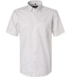 Seidensticker Hemd 119763/67 Kurzarmhemd, Modern Fit, Baumwolle, Weiß gemustert, Multicolor