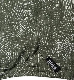 BOSS Hemd Luka 50406417/306 Kurzarmhemd, Regular Fit, Popeline, Olivgrün gemustert, Dunkelgrün -hemdenverkauf 317575 norm3