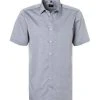 Venti Hemd 001620/705 Kurzarmhemd, Modern Fit, Popeline, Hellgrau meliert, Grau
