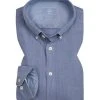 HACKETT Hemd HM304763/5PG Slim Fit, Reines Leinen, Blau meliert, Lavendel