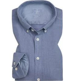 HACKETT Hemd HM304763/5PG Slim Fit, Reines Leinen, Blau meliert, Lavendel