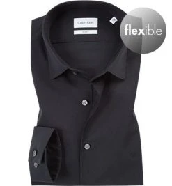 Calvin Klein Hemd K10K103025/001 Slim Fit, Popeline, Schwarz