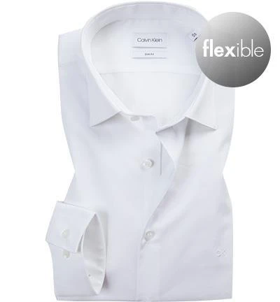 Calvin Klein Hemd K10K103025/100 Slim Fit, Popeline, Weiß 1 Calvin Klein Hemd K10K103025/100 Slim Fit, Popeline, Weiß