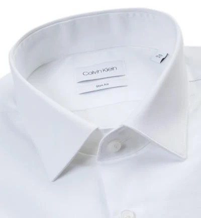 Calvin Klein Hemd K10K103025/100 Slim Fit, Popeline, Weiß 2 Calvin Klein Hemd K10K103025/100 Slim Fit, Popeline, Weiß – Bild 2