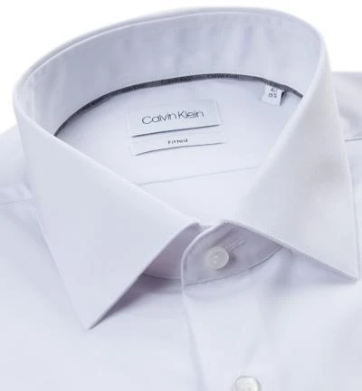 Calvin Klein Hemd K10K103024/100 Fitted, Popeline, Weiß 2 Calvin Klein Hemd K10K103024/100 Fitted, Popeline, Weiß – Bild 2