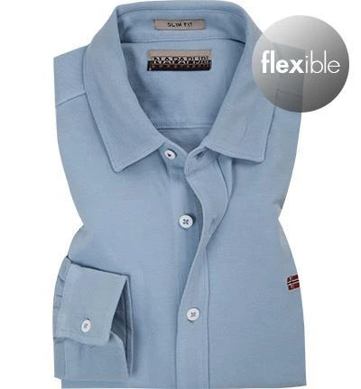 NAPAPIJRI Hemd hellblau N0YIMFI67 Slim Fit, Baumwoll-Piqué 1 NAPAPIJRI Hemd hellblau N0YIMFI67 Slim Fit, Baumwoll-Piqué