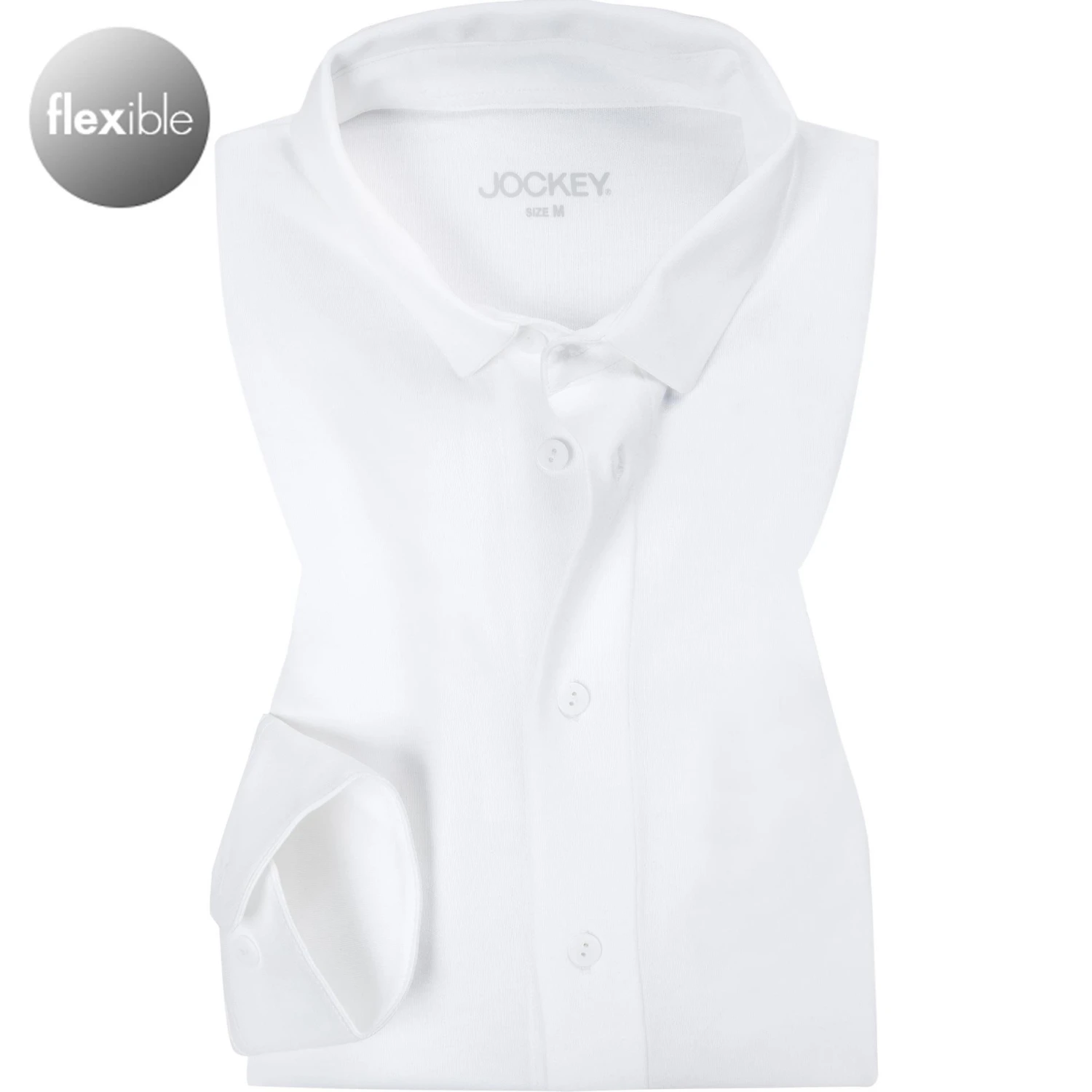 Jockey Hemd 800102/100 Slim Fit, Jersey, Extra langer Arm, Weiß 1 Jockey Hemd 800102/100 Slim Fit, Jersey, Extra langer Arm, Weiß