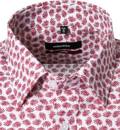 Seidensticker Hemd 119973/47 Kurzarmhemd, Modern Fit, Popeline,weiß-rot gemustert, Rot 2 Seidensticker Hemd 119973/47 Kurzarmhemd, Modern Fit, Popeline,weiß-rot gemustert, Rot – Bild 2