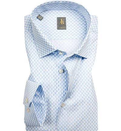 Jacques Britt Hemd Como 531360/10 Custom Fit, Baumwolle, Hellblau-weiß gemustert, Blau 1 Jacques Britt Hemd Como 531360/10 Custom Fit, Baumwolle, Hellblau-weiß gemustert, Blau