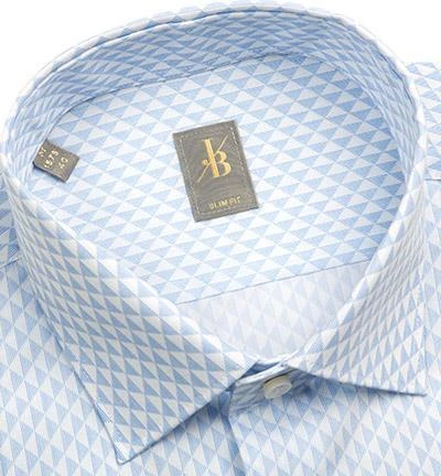 Jacques Britt Hemd Como 531360/10 Custom Fit, Baumwolle, Hellblau-weiß gemustert, Blau 2 Jacques Britt Hemd Como 531360/10 Custom Fit, Baumwolle, Hellblau-weiß gemustert, Blau – Bild 2